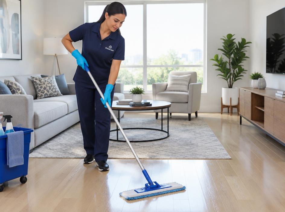 Cleaning business using an AI answering service