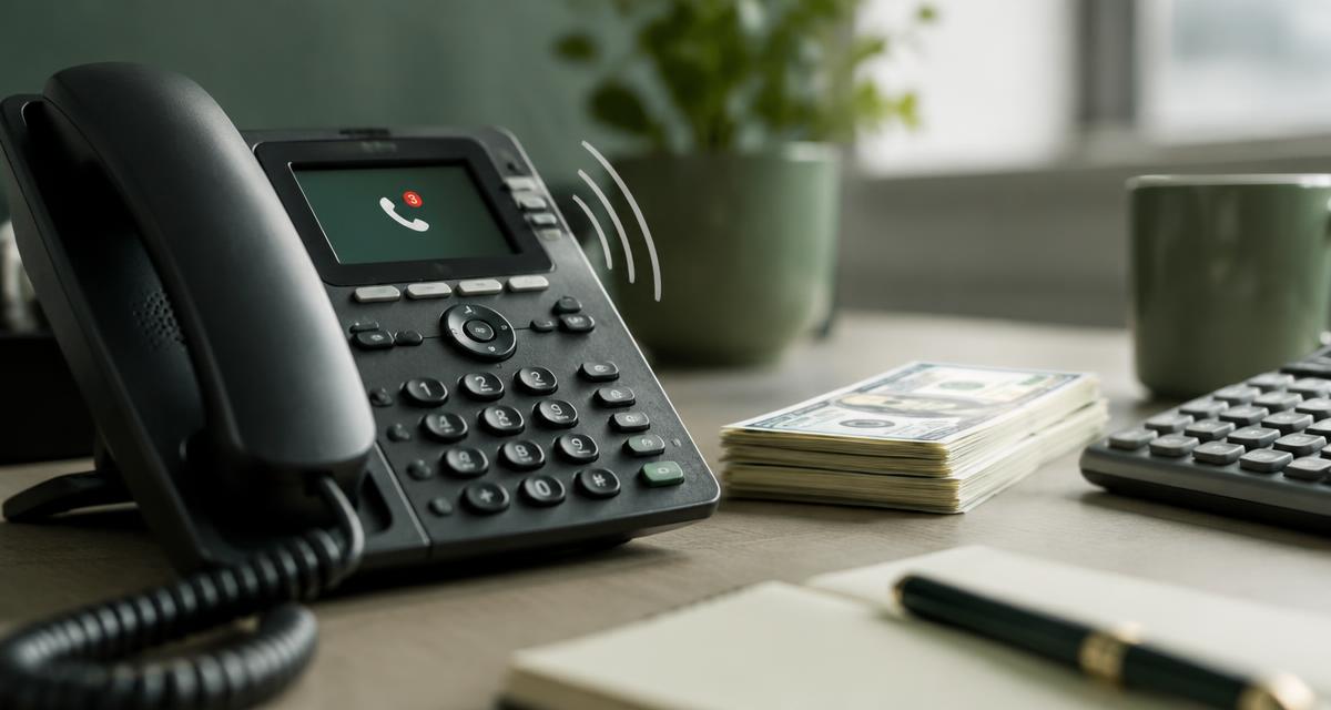 Illustration of missed calls beside a job-value calculation